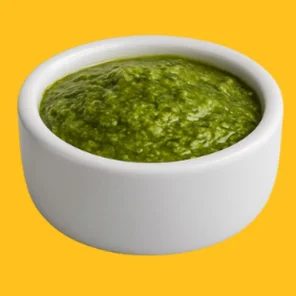 Meal card cover for: Pesto Sauce dip