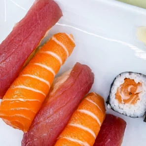 Meal card cover for: Salmon Tuna Set