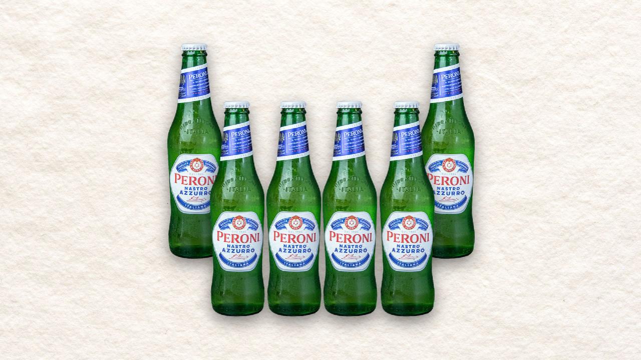 Meal card cover for: 6x Peroni Beers (33 cl)