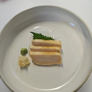 Meal card cover for: White Butterfish Sashimi