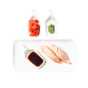 Meal card cover for: Seared Salmon Nigiri