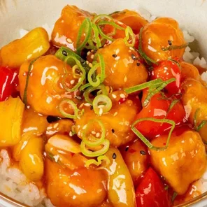 Meal card cover for: Sweet Chilli Chicken with Rice