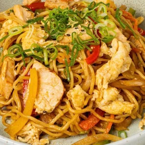 Meal card cover for: Chicken Yakisoba Noodles