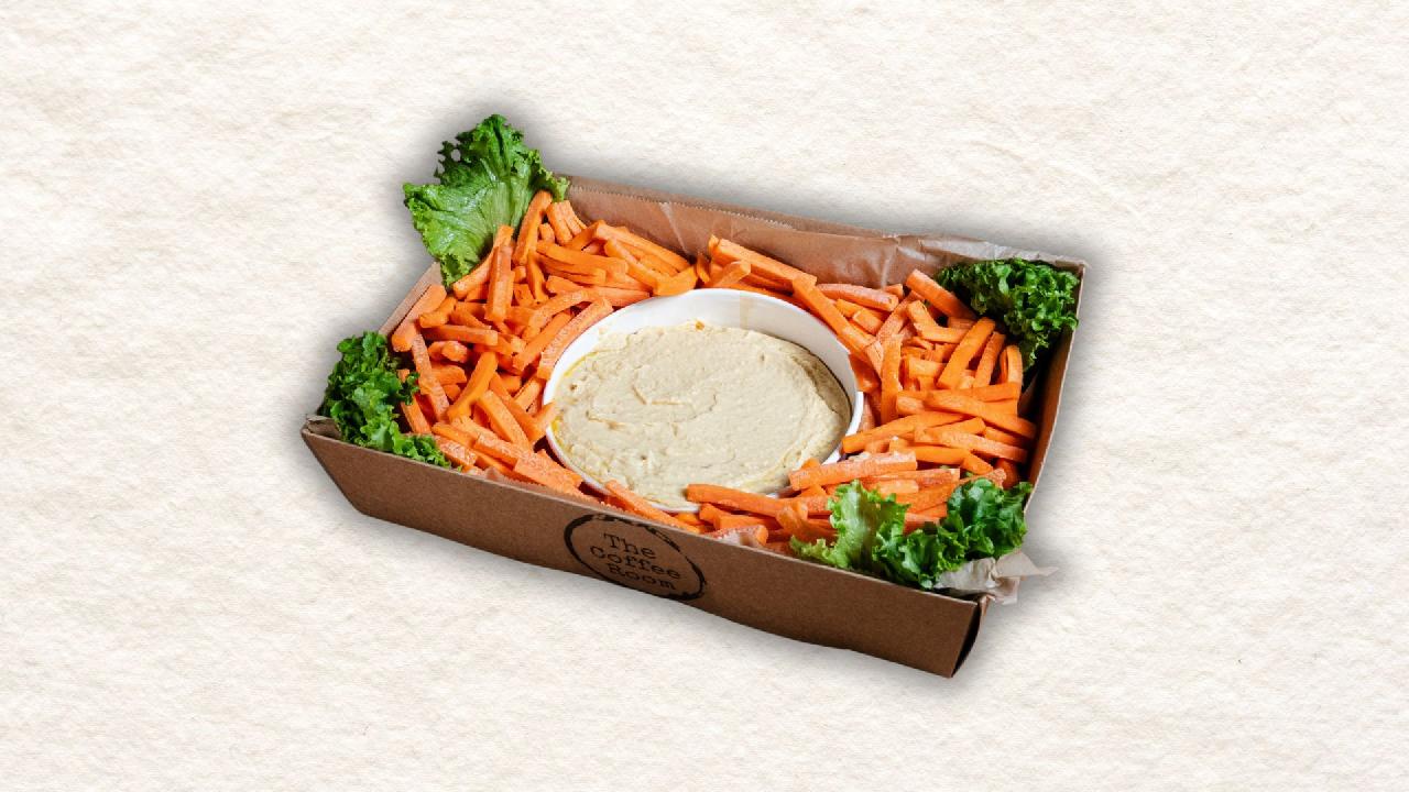Meal card cover for: Hummus (3Kg) & Carrot Batons Box (2.5Kg)