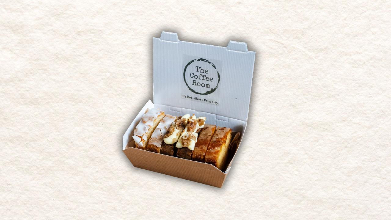 Meal card cover for: 6x Lemon Drizzle Loaf Slice (in 24 bites)
