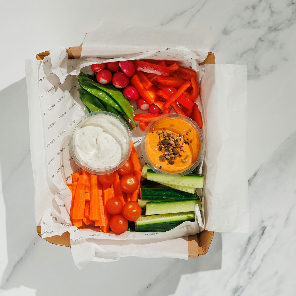 Meal card cover for: Crudites Box (vg)