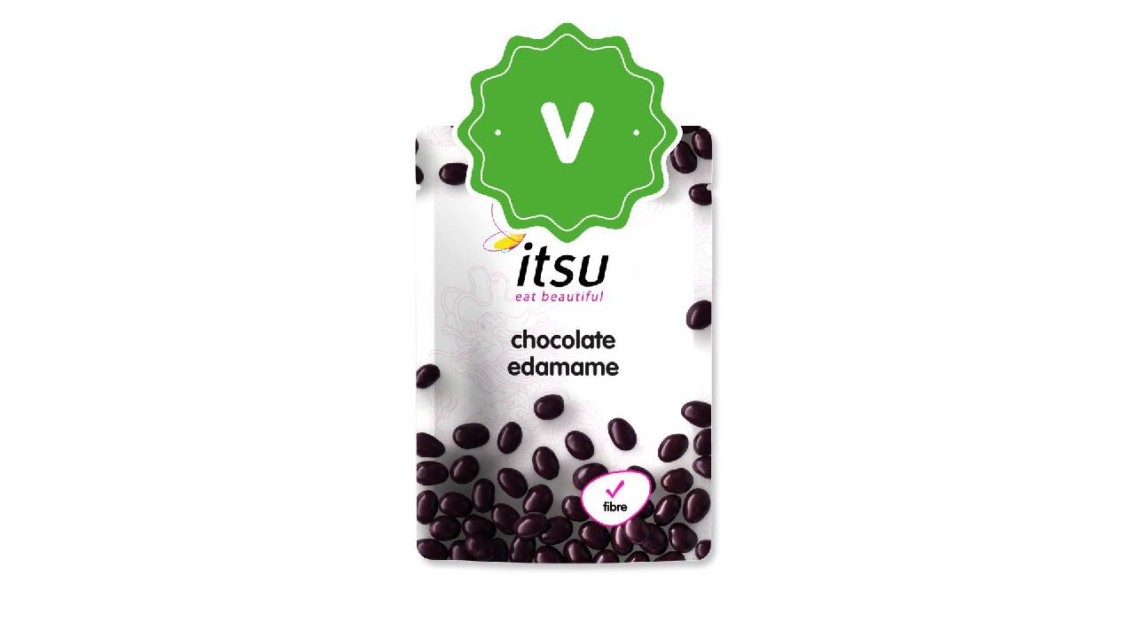 Meal card cover for: chocolate edamame 