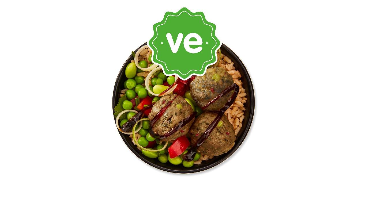 Meal card cover for: little veggie'balls teriyaki
