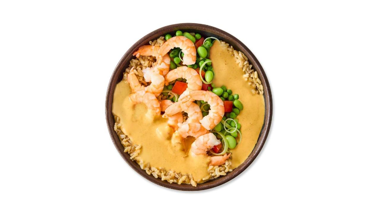 Meal card cover for: Thai king prawn curry