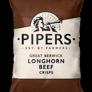Meal card cover for: Pipers Longhorn Beef Crisp (40g)
