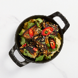 Meal card cover for: Extra Chilli Ginger Aubergine