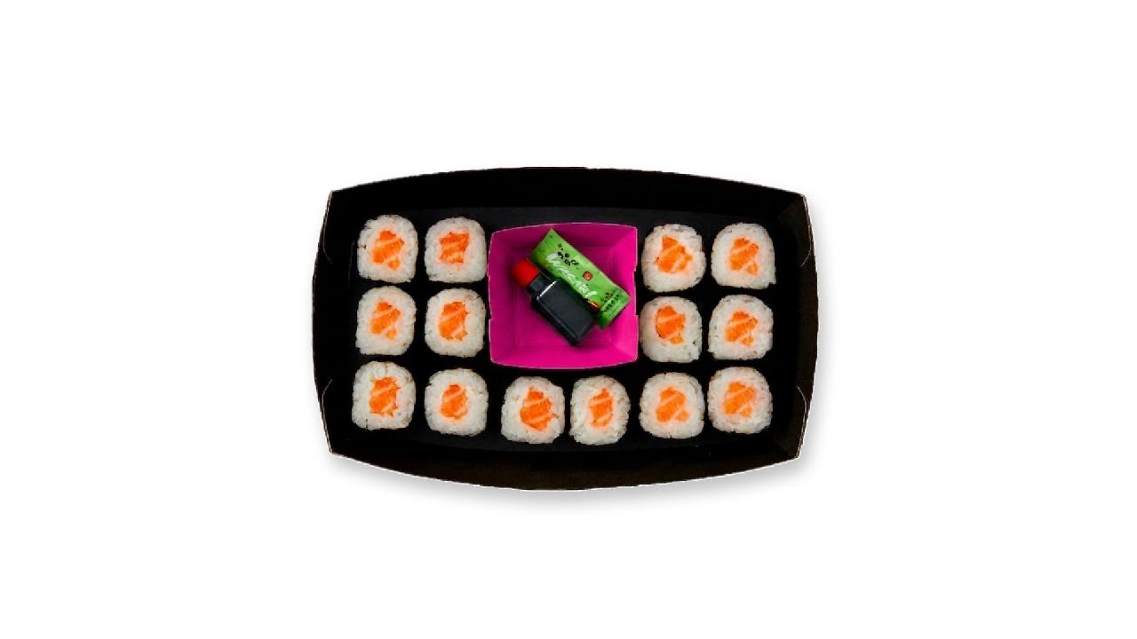 Meal card cover for: the salmon baby rolls