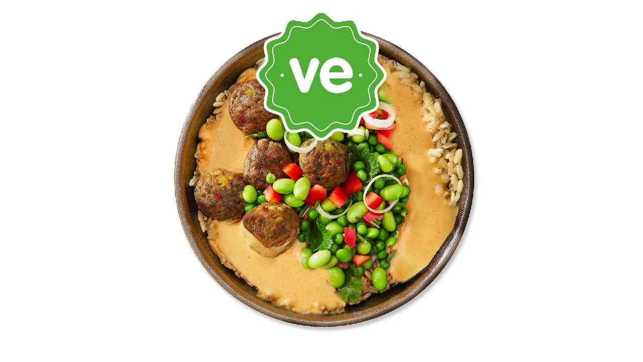 Meal card cover for: Thai veggie'balls curry