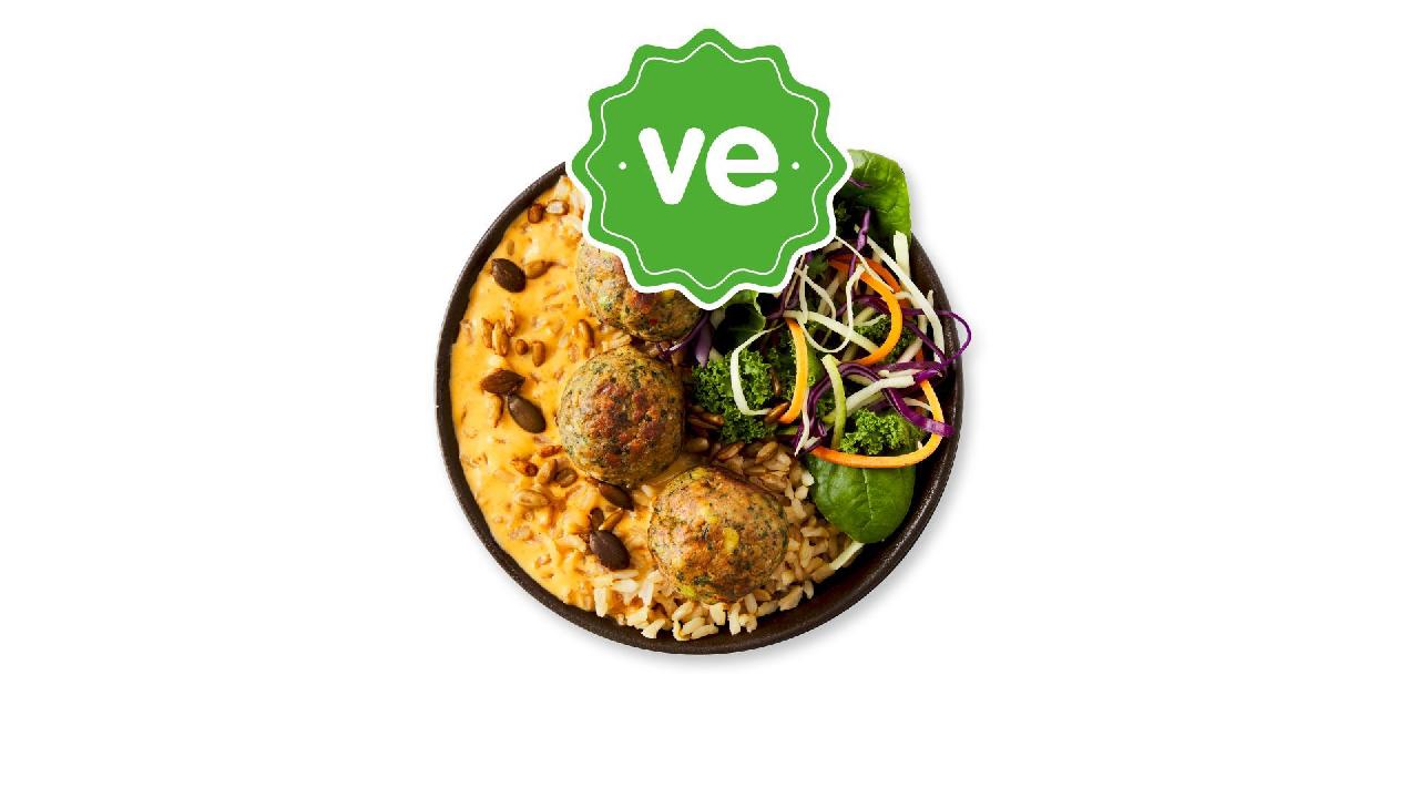 Meal card cover for: veggie'balls & coconut soup
