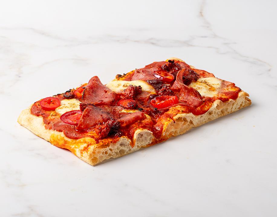 Meal card cover for: Fiery Nduja, Salami & Chilli Honey Pinsa