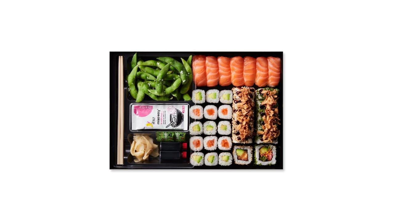 Meal card cover for: the sushi'dragon platter