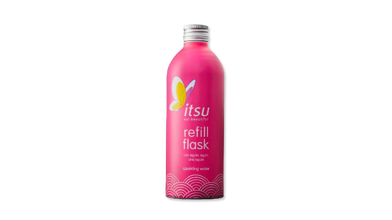 Meal card cover for: sparkling water - refill flask 