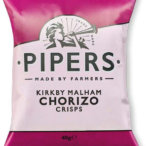 Meal card cover for: Pipers Kirkby Malham Chorizo Crisps