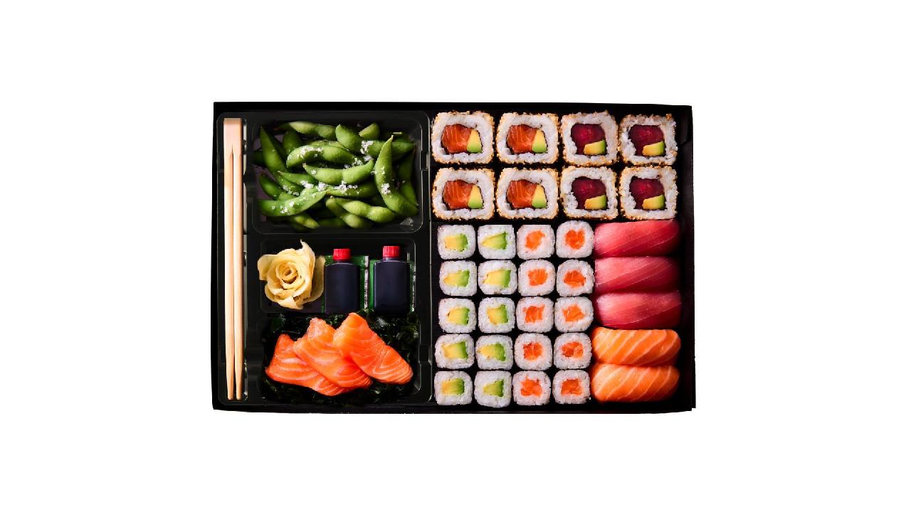 Meal card cover for: tuna'salmon platter