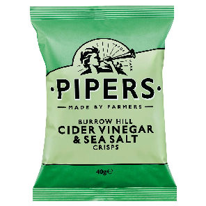 Meal card cover for: Pipers Burrow Hill Cider Vinegar & Sea Salt Crisps