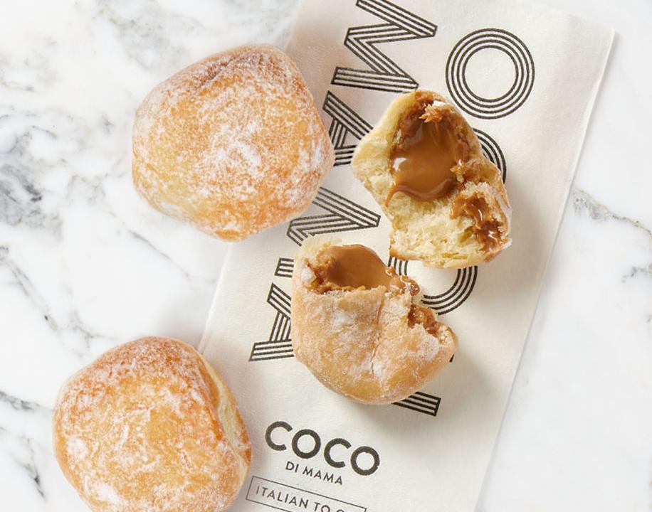 Meal card cover for: Biscoff Bomboloni Trio (V)