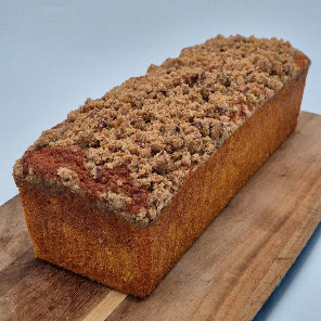Meal card cover for: Pumpkin, Almond & Pecan Streusel Loaf Cake Slice