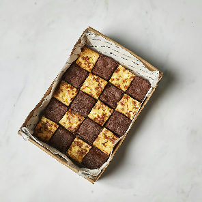 Meal card cover for: Chocolate Brownie & Walnut Ramblejack Bites Box (v)
