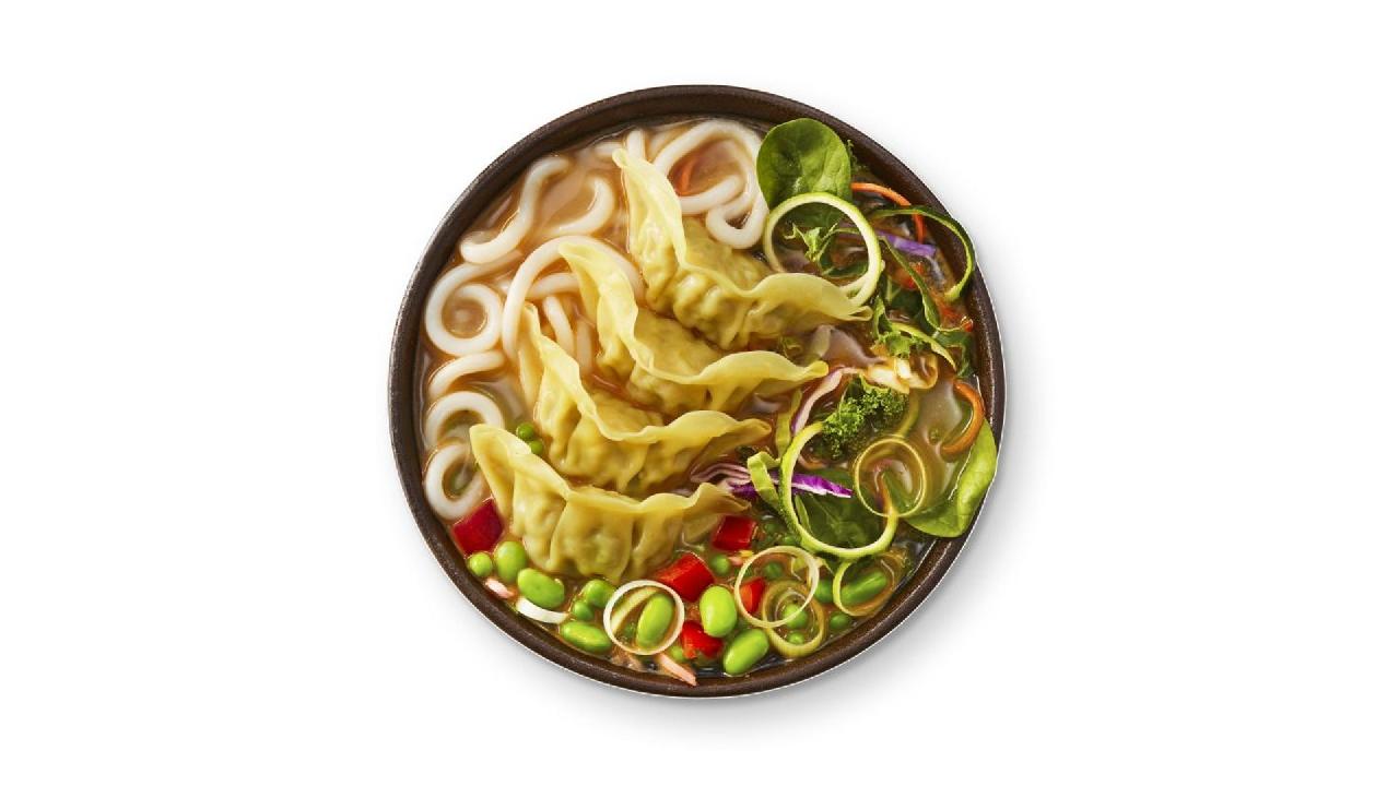 Meal card cover for: chilli chicken gyoza noodle'bowl