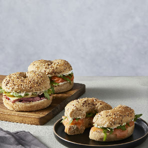 Meal card cover for: Smoked Salmon & Mustard Dill Cream Cheese Bagel