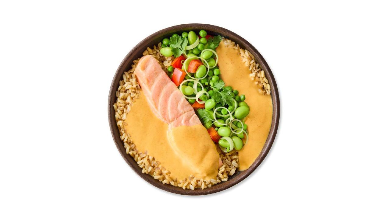 Meal card cover for: Thai salmon curry