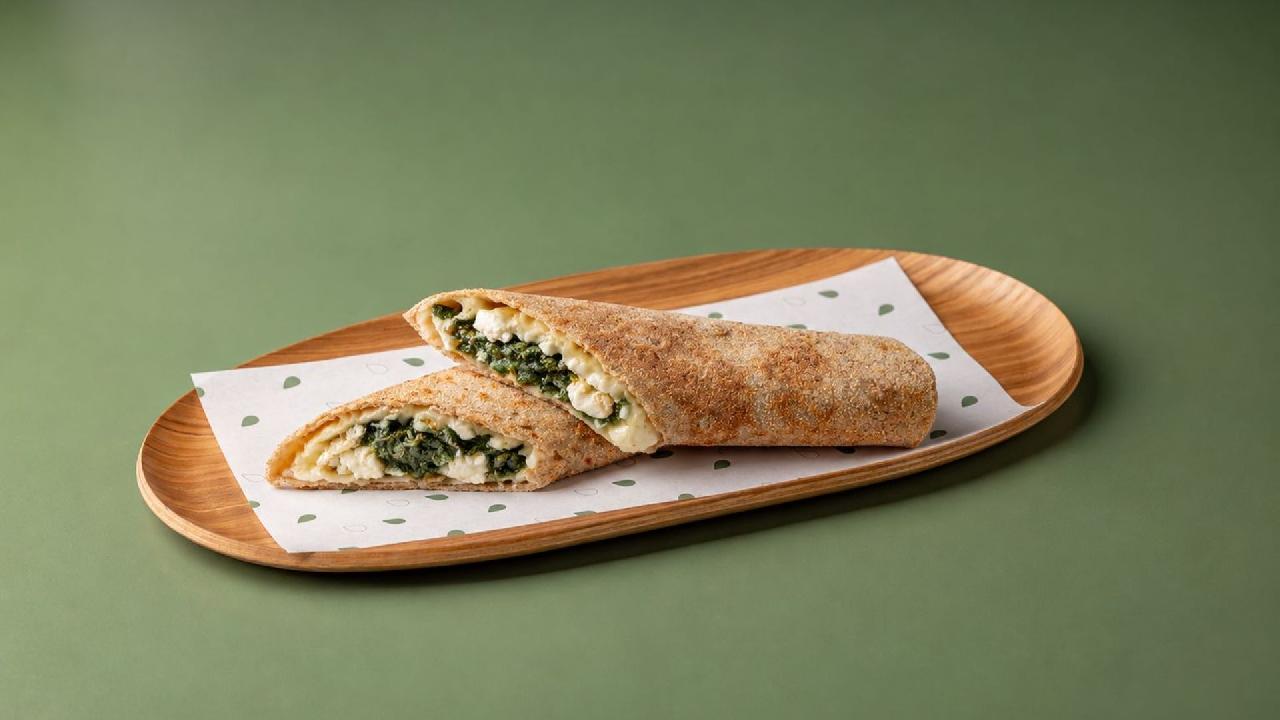 Meal card cover for: Spinach & Feta