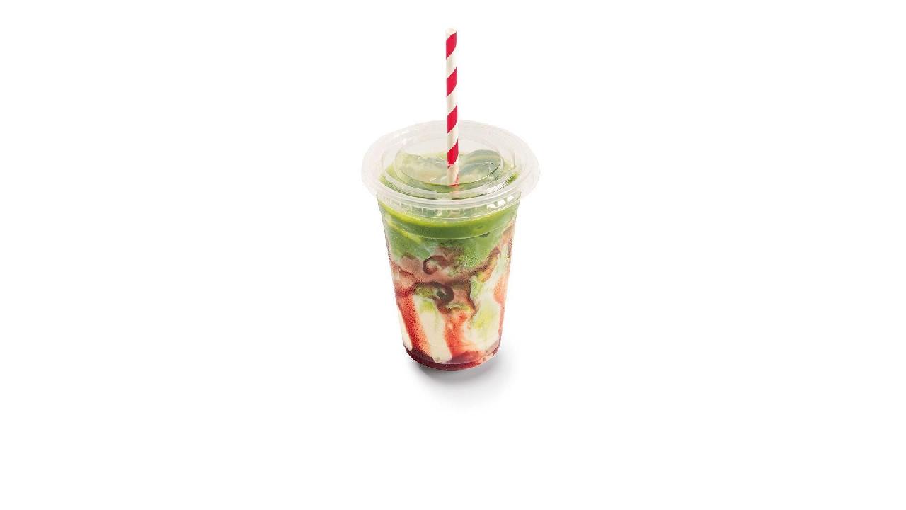 Meal card cover for: Strawberry & Yuzu Matcha