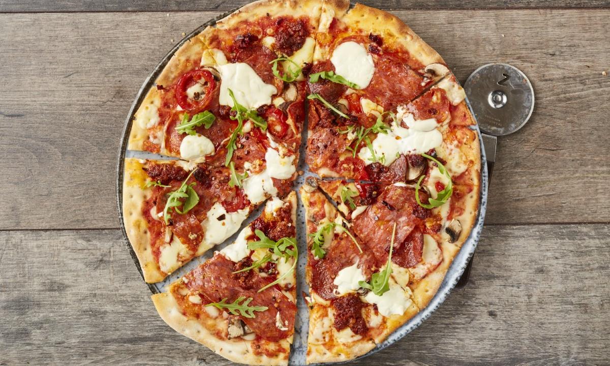 Meal card cover for: Non-Gluten Piccante Pizza
