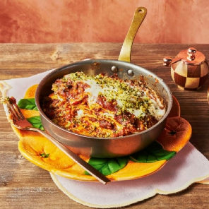 Meal card cover for: All Out Lasagne