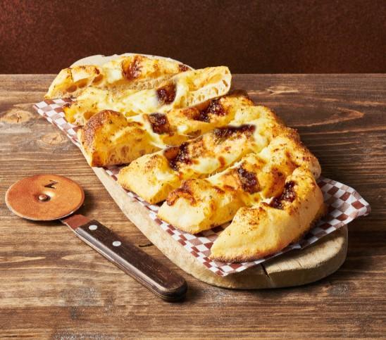 Meal card cover for: Cheesy Garlic Bread with Balsamic Onions