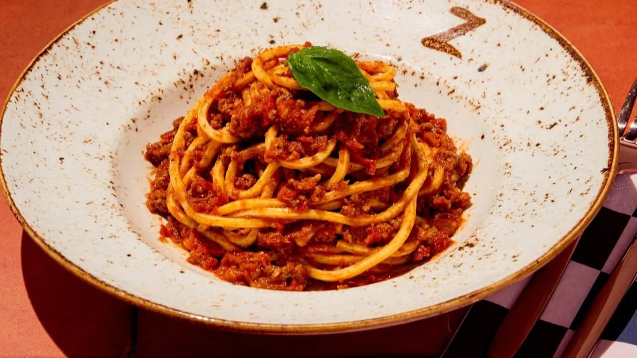 Meal card cover for: Spaghetti Bolognese
