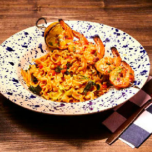 Meal card cover for: Chilli King Prawn