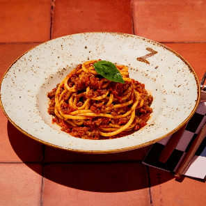 Meal card cover for: Spaghetti Bolognese