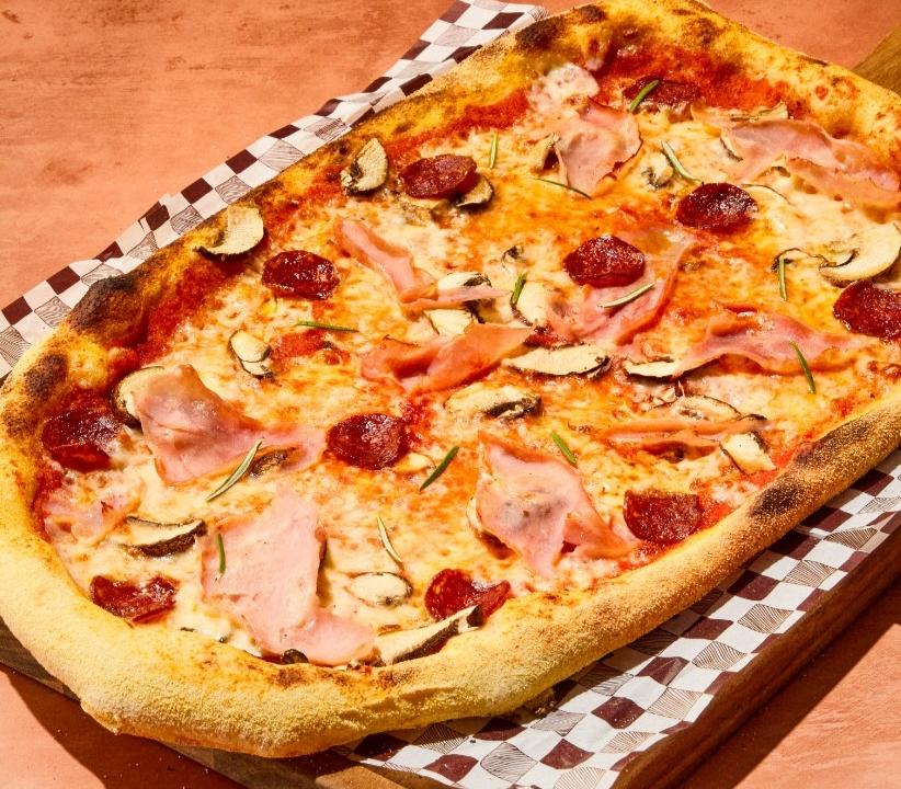 Meal card cover for: Pepperoni, Ham & Mushroom