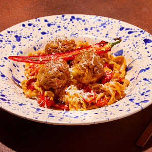Meal card cover for: Meatballs Alla Vodka
