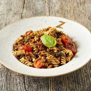 Meal card cover for: Non-gluten Pasta Lentil Ragu