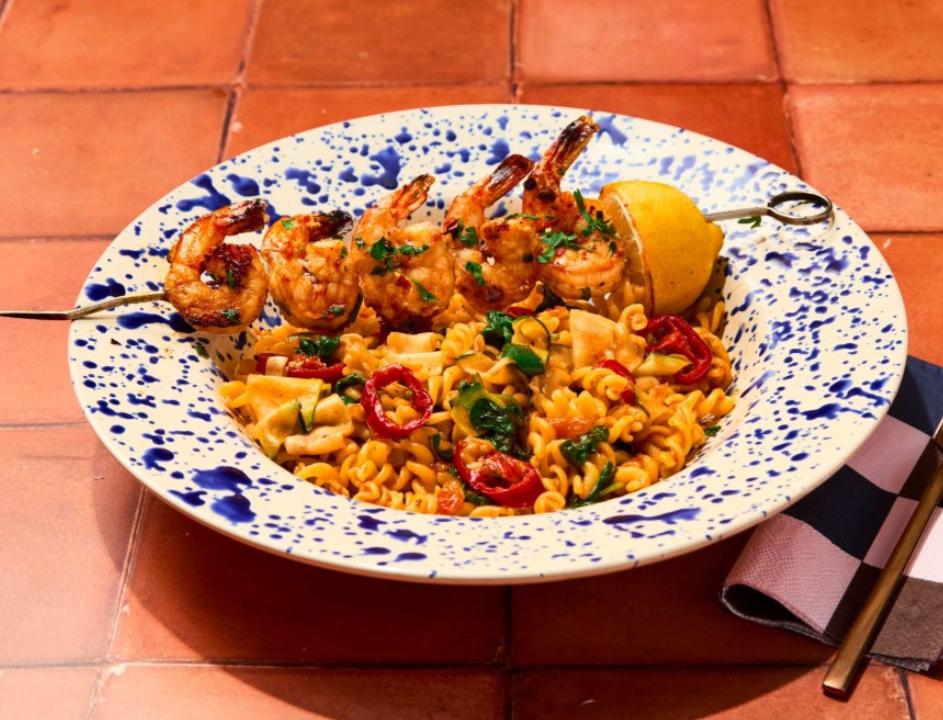 Meal card cover for: Non-Gluten Pasta Chilli King Prawn