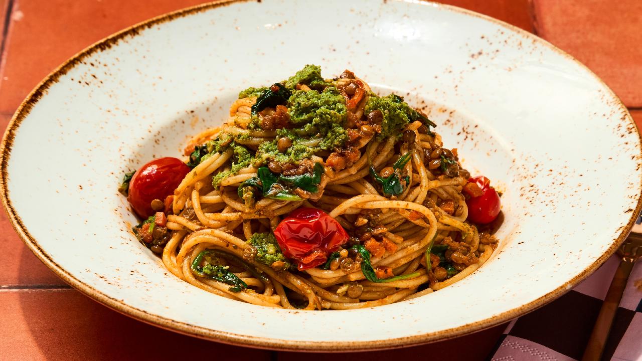 Meal card cover for: Vegan Lentil Ragu