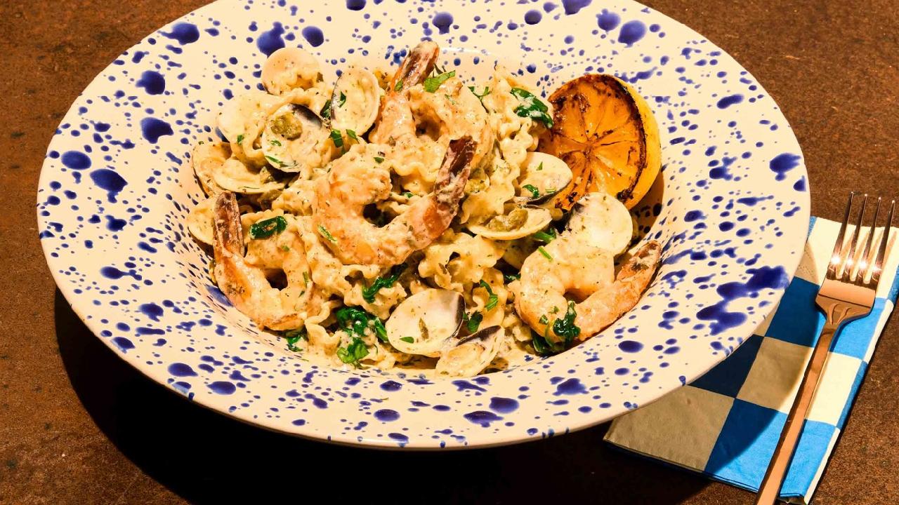 Meal card cover for: Seafood Vongole