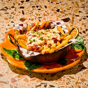 Meal card cover for: Loaded Bolognese Fries