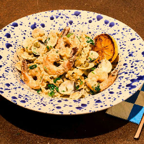 Meal card cover for: Seafood Vongole
