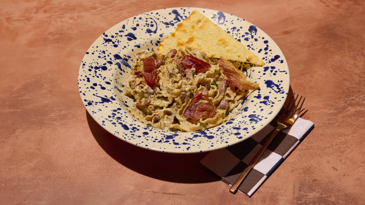 Meal card cover for: Truffle Carbonara