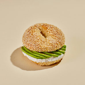 Meal card cover for: Cream Cheese and Avocado Bagel (Plant-Based)
