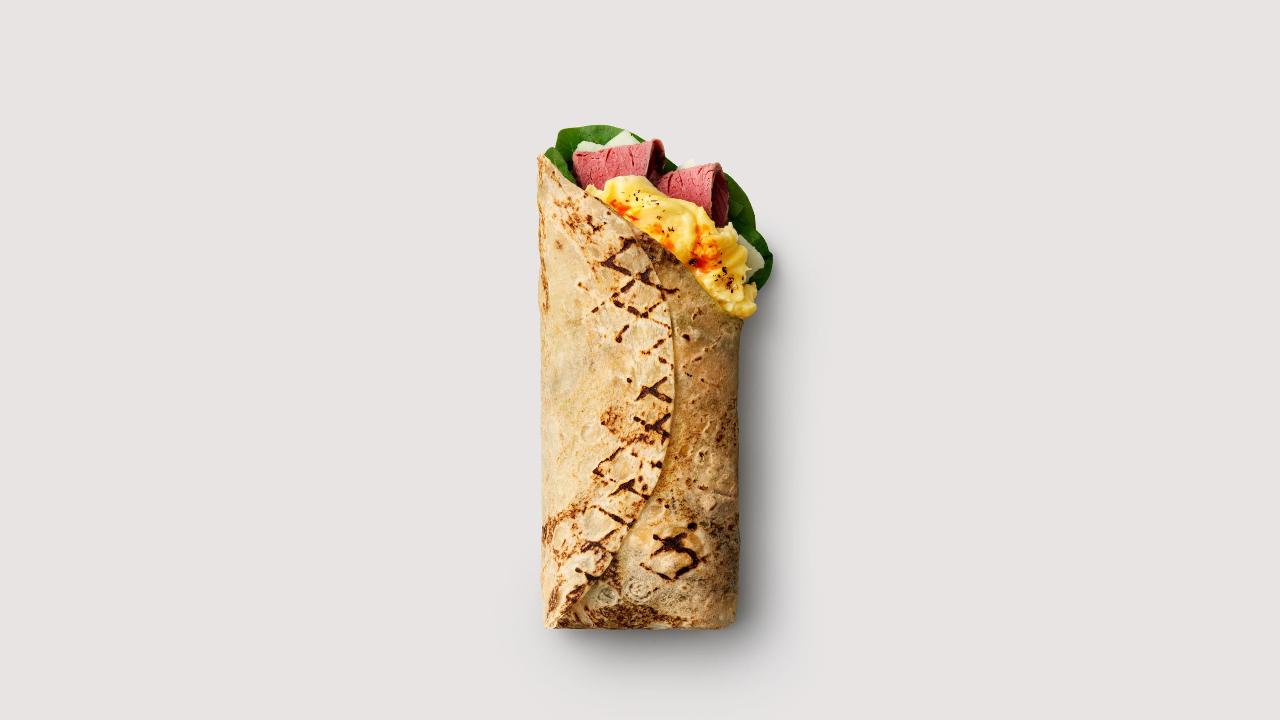 Meal card cover for: Steak'n'Egg Wrap 