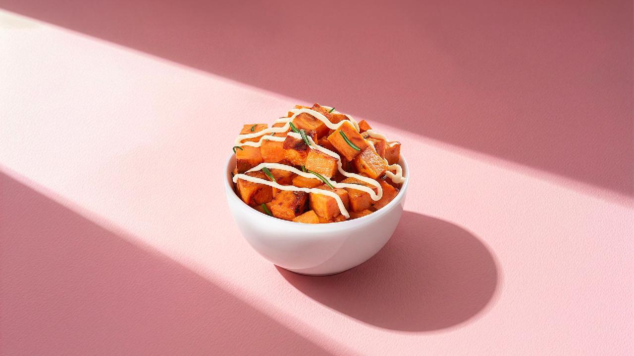 Meal card cover for: Sweet Potatoes and Spicy Mayo